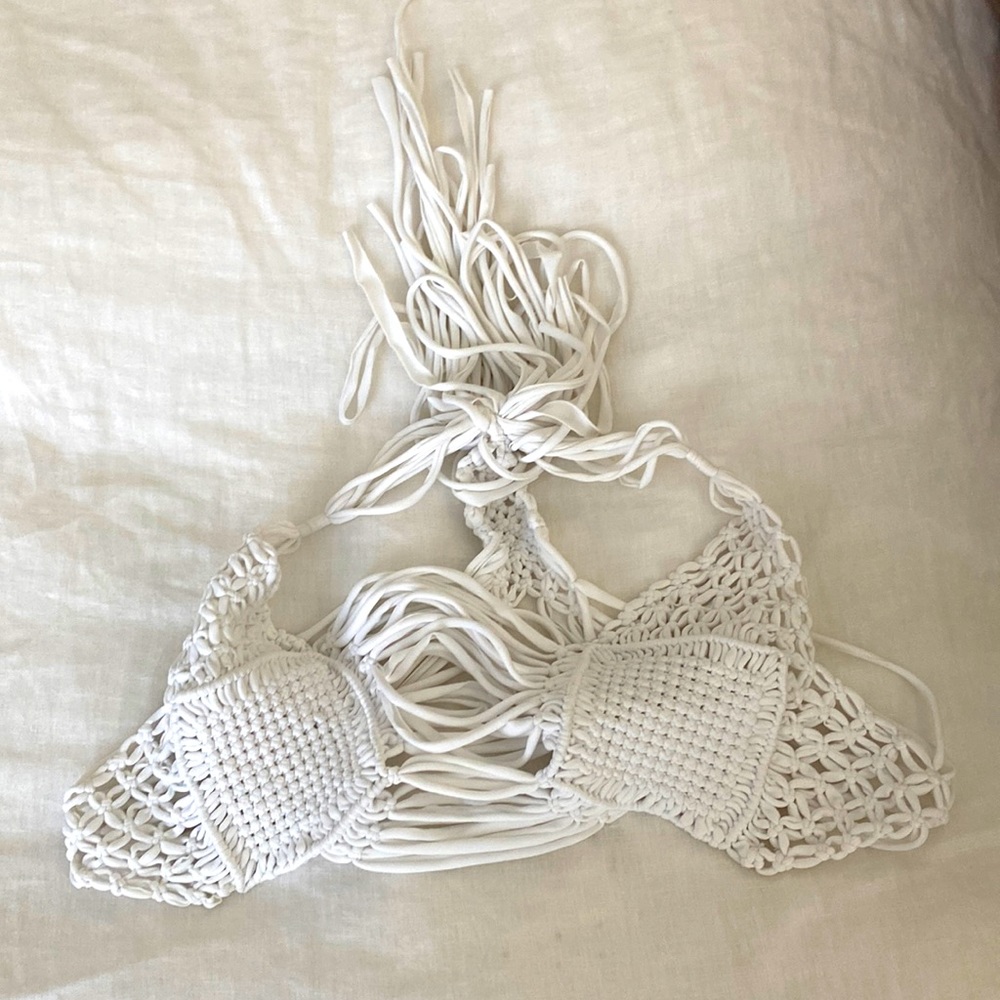 Indah crochet suit - white